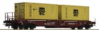 76740 Roco Flat car loaded with containers MSC